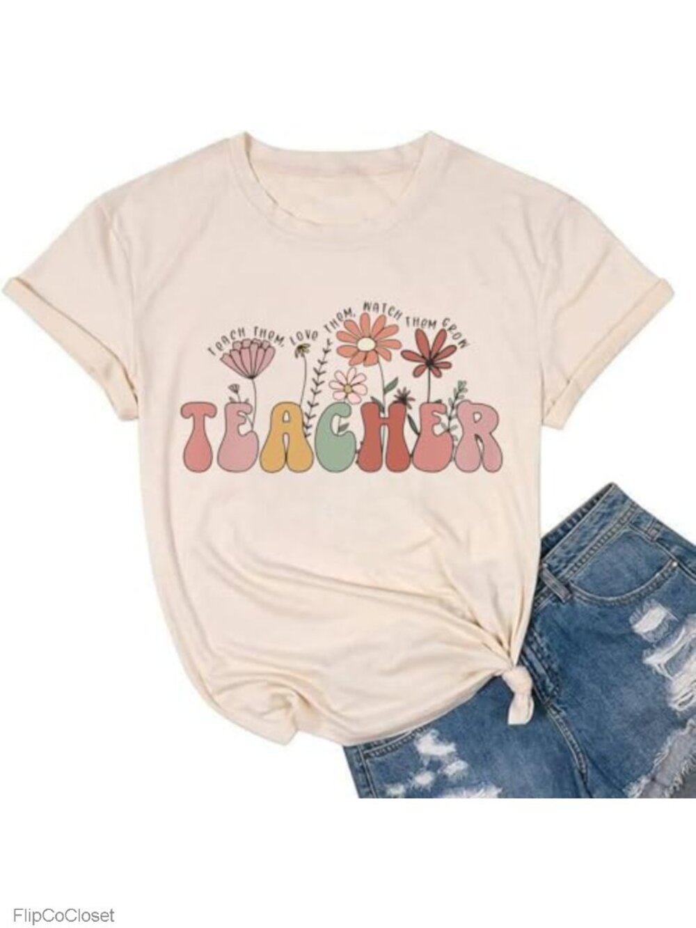 Teacher Graphic Tee Short Sleeve Crew Neck Summer Inspirational T-Shirt